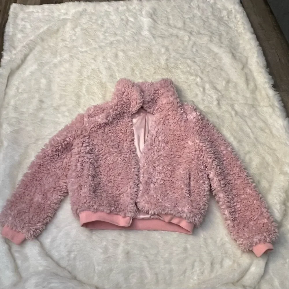 Majorelle faux fur jacket light pink
